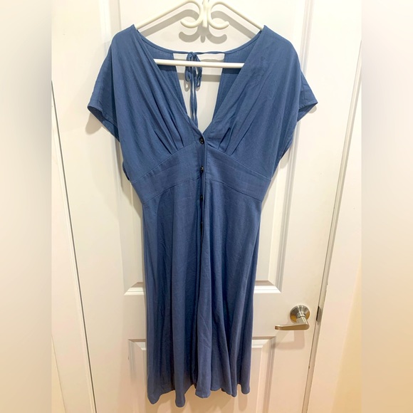 C’est Moi blue, button up dress. - Picture 2 of 8